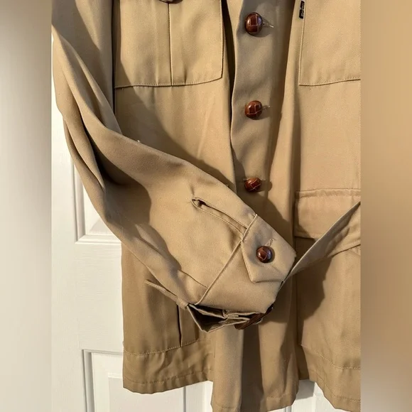 LEVI’s Men’s L 60’s Vintage Khaki Belted Safari Twill Field Utility Jacket CLEAN - Picture 5 of 16